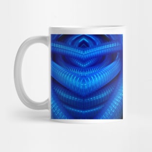 SYMMETRICAL FUTURE in NEON BLUE Mug